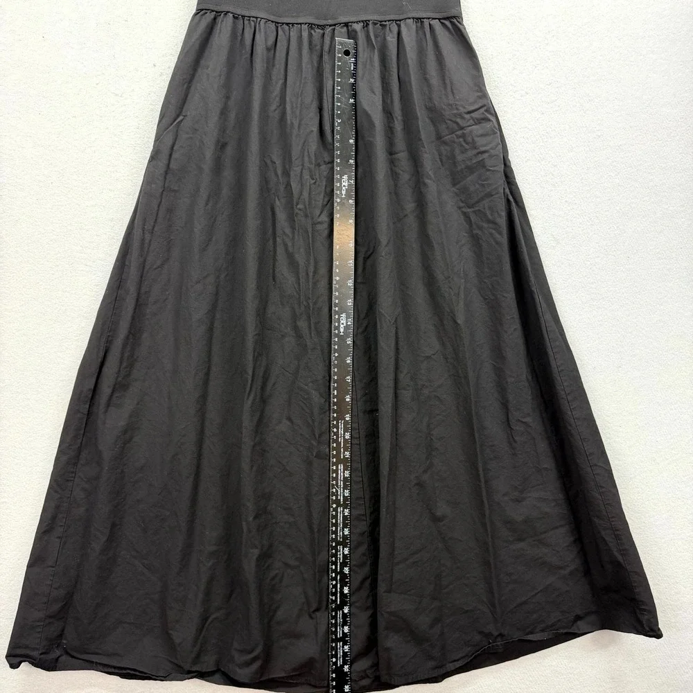 Pretty Garden Holiday Summer Dress Womens Medium Black Pleated Strapless Stretch
